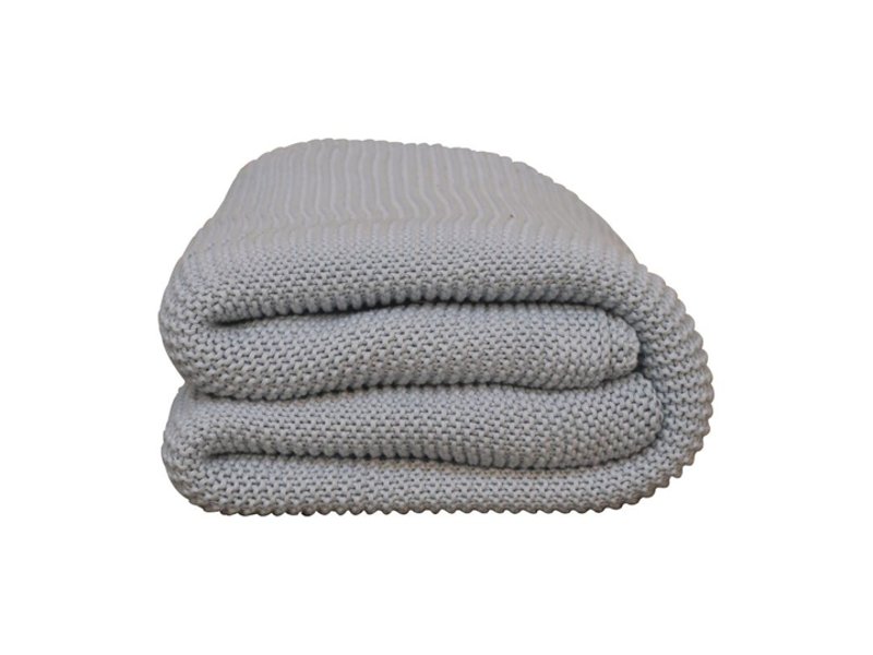 Double Blue Knit Throw